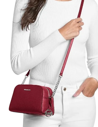 Michael Michael Kors Ashton Extra-Small Camera Crossbody Bag Maroon