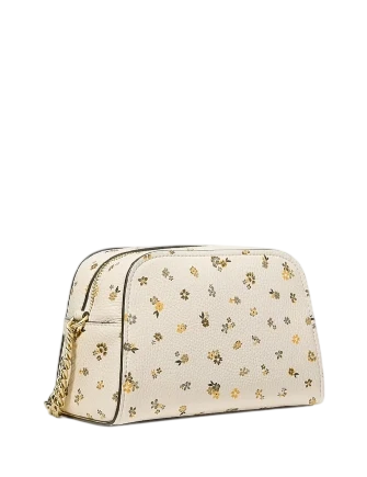 Michael Michael Kors Ashton Extra-Small Floral Printed Camera Crossbody Bag Light Cream