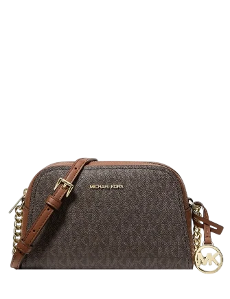 Michael Michael Kors Ashton Extra-Small Signature Logo Camera Crossbody Bag Brown