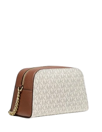 Michael Michael Kors Ashton Extra-Small Signature Logo Camera Crossbody Bag Vanilla