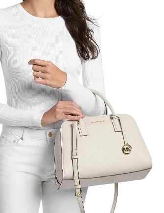 Michael Michael Kors Ashton Medium Satchel Light Cream