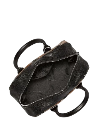 Michael Michael Kors Ashton Small Plaid Print Wool Blend Messenger Bag Black