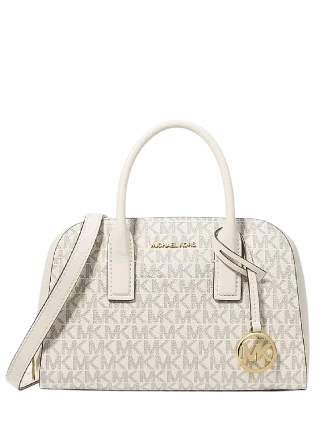 Michael Michael Kors Ashton Small Signature Logo Messenger Bag Light Cream