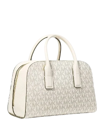 Michael Michael Kors Ashton Small Signature Logo Messenger Bag Light Cream