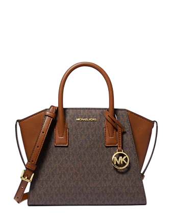Michael Michael Kors Avril Small Logo and Leather Satchel