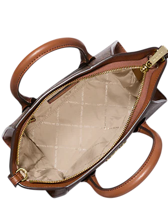 Michael Michael Kors Avril Small Logo and Leather Satchel