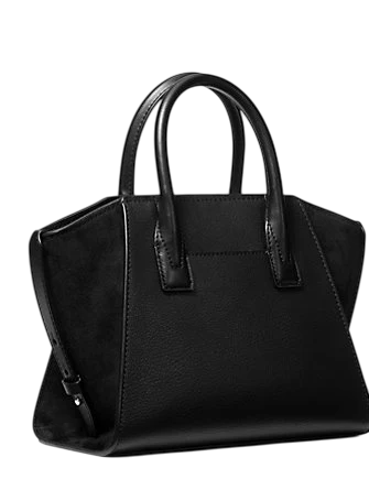 Michael Michael Kors Avril Small Pebbled Leather Satchel Black