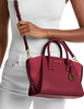 Michael Michael Kors Avril Small Pebbled Leather Satchel Cherry