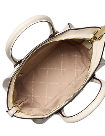 Michael Michael Kors Avril Small Pebbled Leather Satchel Light Cream 