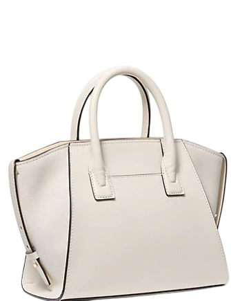 Michael Michael Kors Avril Small Pebbled Leather Satchel Light Cream 