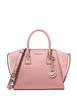 Michael Michael Kors Avril Small Pebbled Leather Satchel Powder Blush 
