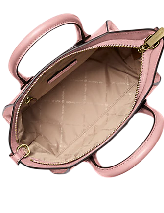 Michael Michael Kors Avril Small Pebbled Leather Satchel Powder Blush 