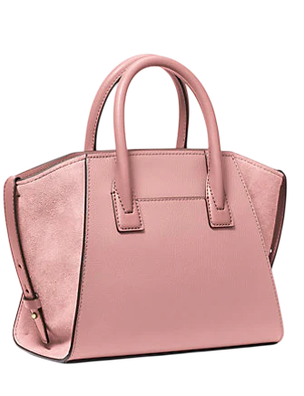 Michael Michael Kors Avril Small Pebbled Leather Satchel Powder Blush 
