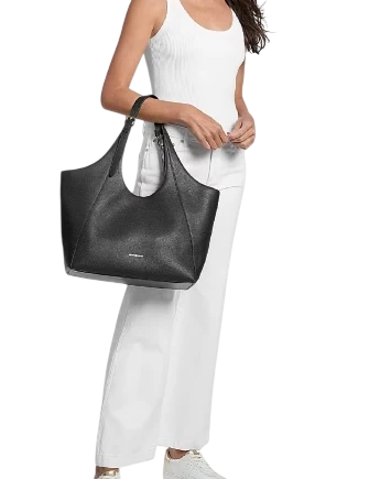 Michael Michael Kors Bernie Large Pebbled Leather Tote Bag Black