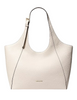 Michael Michael Kors Bernie Large Pebbled Leather Tote Bag Light Cream