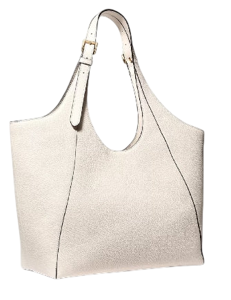Michael Michael Kors Bernie Large Pebbled Leather Tote Bag Light Cream