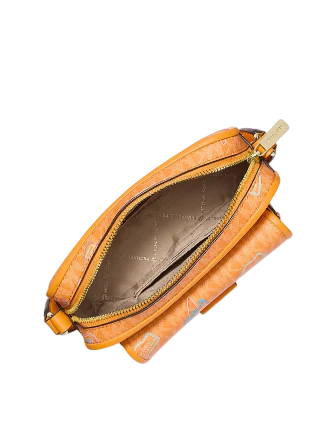 Michael Michael Kors Bradshaw Extra-Small Embellished Signature Logo Camera Crossbody Bag Pop Orange