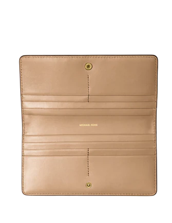 Michael Michael Kors Bryant Large Pebbled Leather Snap-Front Wallet Husk