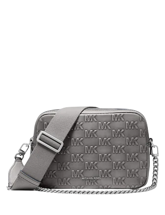 Michael Michael Kors Bryant Medium Burnished Leather Camera Crossbody Bag Storm