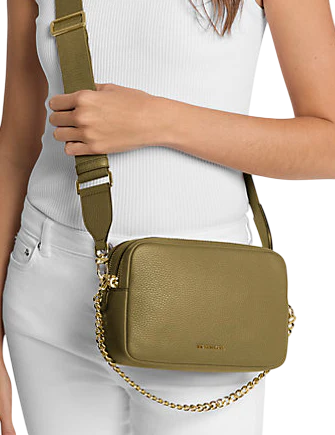 Michael Michael Kors Bryant Medium Double Zip Chain Camera Crossbody Pistachio