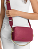 Michael Michael Kors Bryant Medium Pebbled Leather Camera Crossbody Bag Mulberry