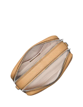 Michael Michael Kors Bryant Medium Signature Logo Camera Crossbody Bag Peanut