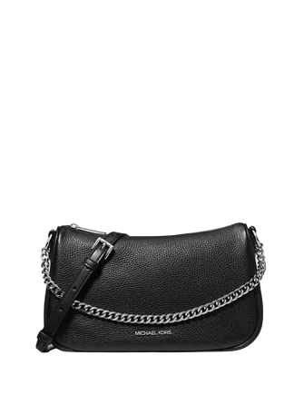 Michael Michael Kors Carmela Medium Pebbled Leather Convertible Crossbody Bag Black