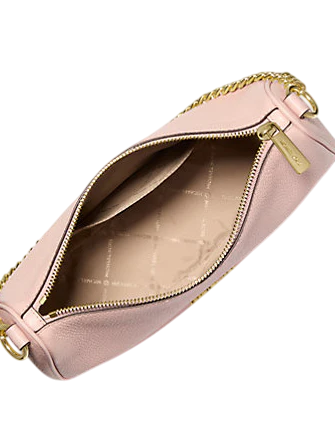 Michael Michael Kors Carmela Medium Pebbled Leather Convertible Crossbody Bag Powder Blush