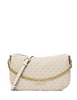 Michael Michael Kors Carmela Medium Signature Logo Convertible Crossbody Bag Light Cream