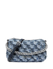 Michael Michael Kors Carmela Small Patchwork Denim Convertible Crossbody Bag Washed Denim