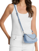 Michael Michael Kors Carmela Small Pebbled Leather Crossbody Bag Pale Ocean