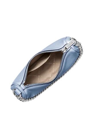 Michael Michael Kors Carmela Small Pebbled Leather Crossbody Bag Pale Ocean