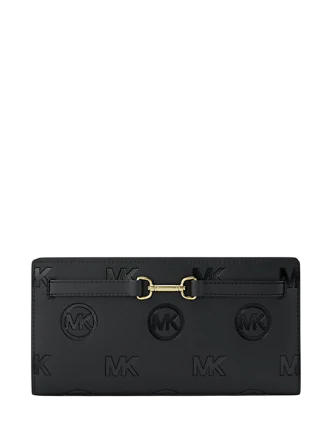 Michael Michael Kors Carson Large Logo Debossed Snap Wallet
