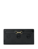 Michael Michael Kors Carson Large Logo Debossed Snap Wallet Black