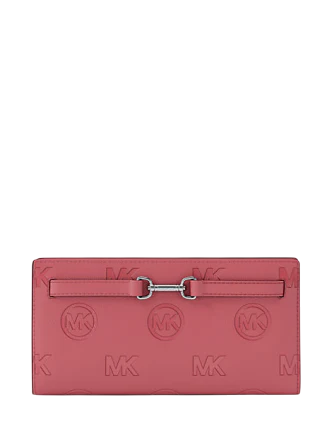 Michael Michael Kors Carson Large Logo Debossed Snap Wallet