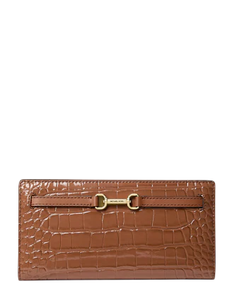 Michael Michael Kors Carson Large Patent Crocodile Embossed Wallet Luggage