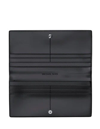 Michael Michael Kors Carson Large Pebbled Leather Wallet Black