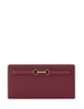 Michael Michael Kors Carson Large Pebbled Leather Wallet Cherry