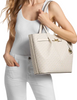 Michael Michael Kors Carson Large Signature Logo Tote Bag Light Cream