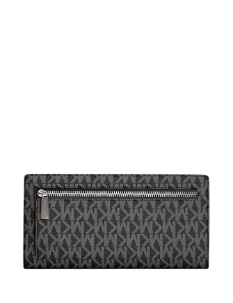 Michael Michael Kors Carson Large Signature Logo Wallet Black