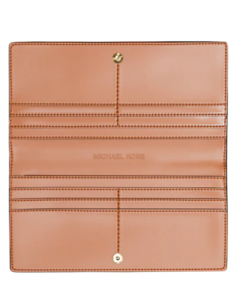 Michael Michael Kors Carson Large Signature Logo Wallet Brown