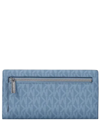 Michael Michael Kors Carson Large Signature Logo Wallet Light Sky