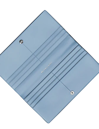 Michael Michael Kors Carson Large Signature Logo Wallet Light Sky
