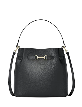 Michael Michael Kors Carson Medium Pebbled Leather Convertible Bucket Crossbody Bag Black