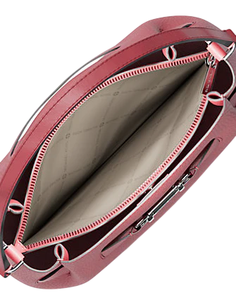 Michael Michael Kors Carson Medium Pebbled Leather Convertible Bucket Crossbody Bag Hibiscus