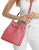 Michael Michael Kors Carson Medium Pebbled Leather Convertible Bucket Crossbody Bag Hibiscus