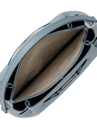 Michael Michael Kors Carson Medium Pebbled Leather Convertible Bucket Crossbody Bag Pale Ocean