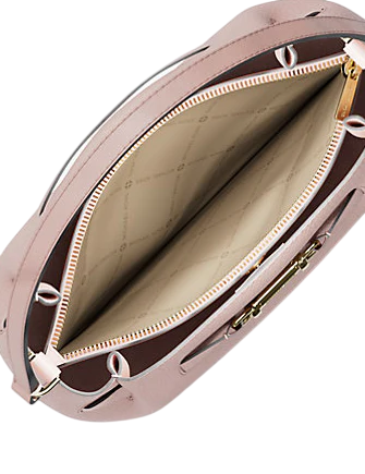 Michael Michael Kors Carson Medium Pebbled Leather Convertible Bucket Crossbody Bag Powder Blush