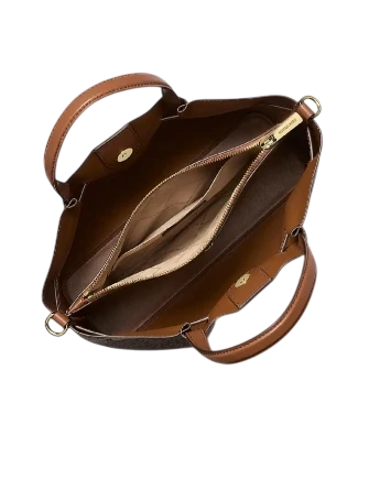 Michael Michael Kors Carson Medium Signature Logo Satchel Brown