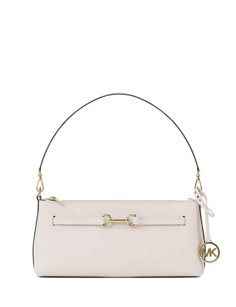Michael Michael Kors Carson Small Leather Convertible Crossbody Bag Light Cream